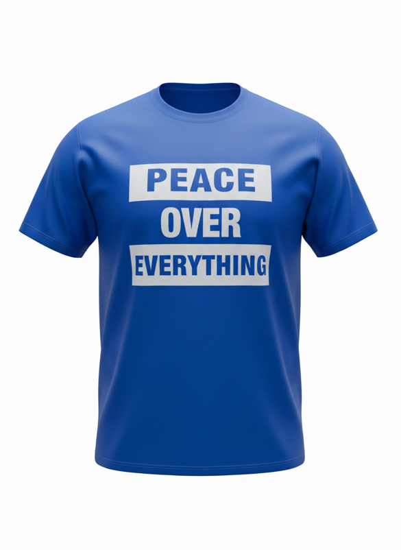 PEACE BE STILL BLUE-Peace Over Everything Tee