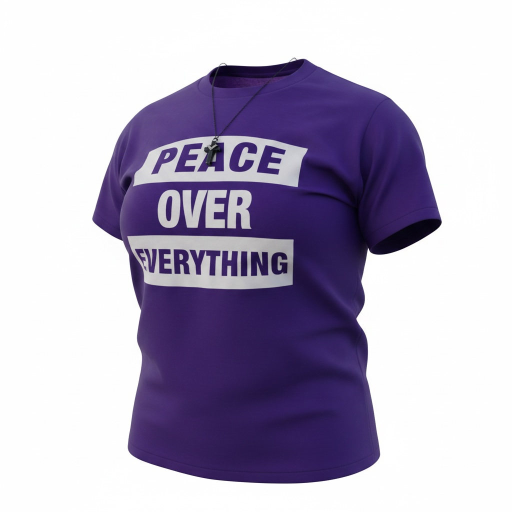 ROYAL PEACE PURPLE-Peace Over Everything Tee