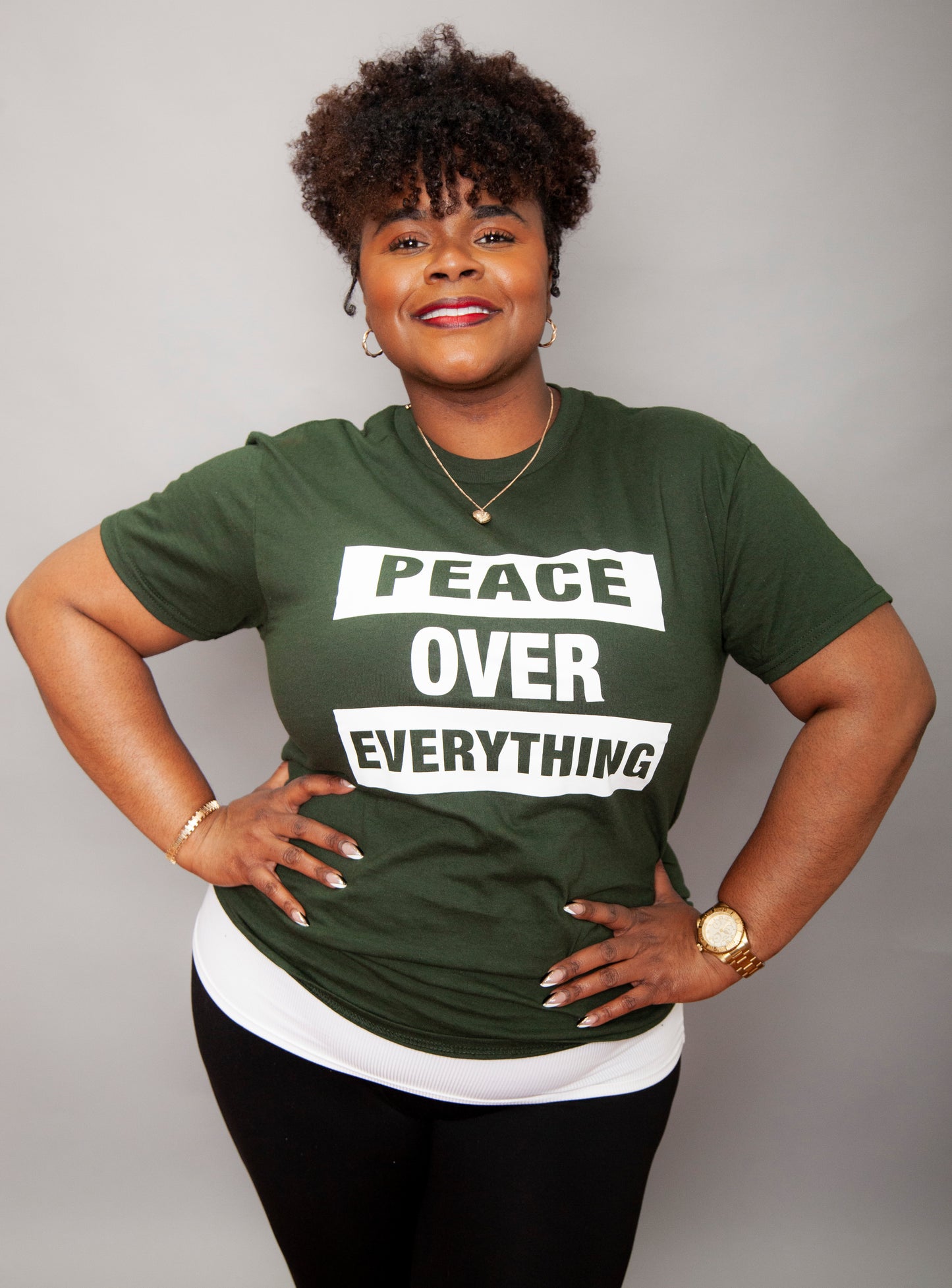 GROUNDED GRACE GREEN -Peace Over Everything Tee