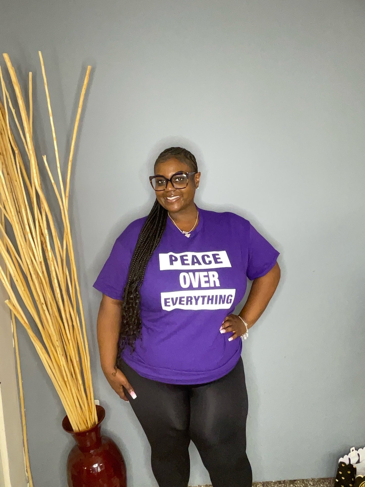 ROYAL PEACE PURPLE-Peace Over Everything Tee