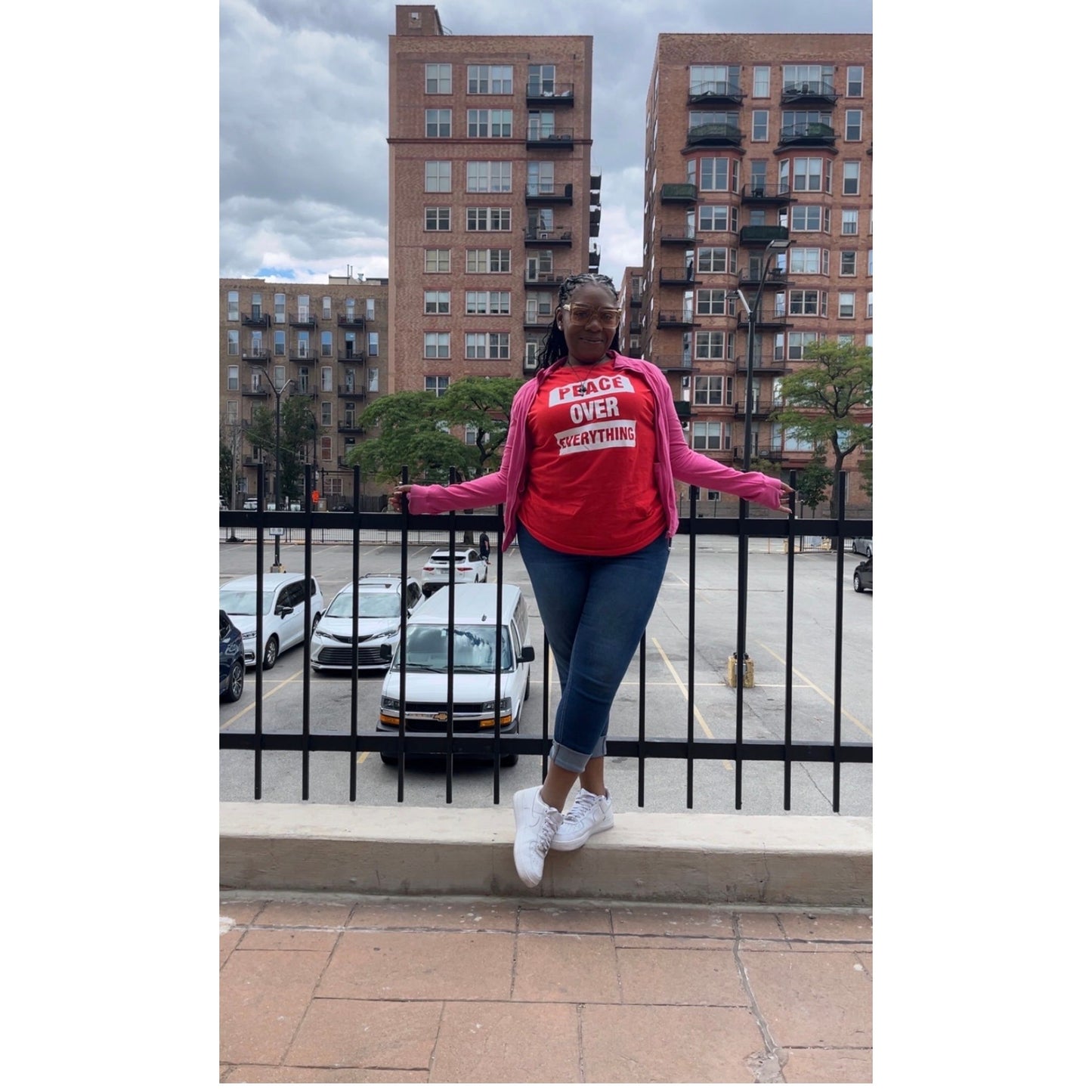 PERFECT PEACE RED-Peace Over Everything Tee