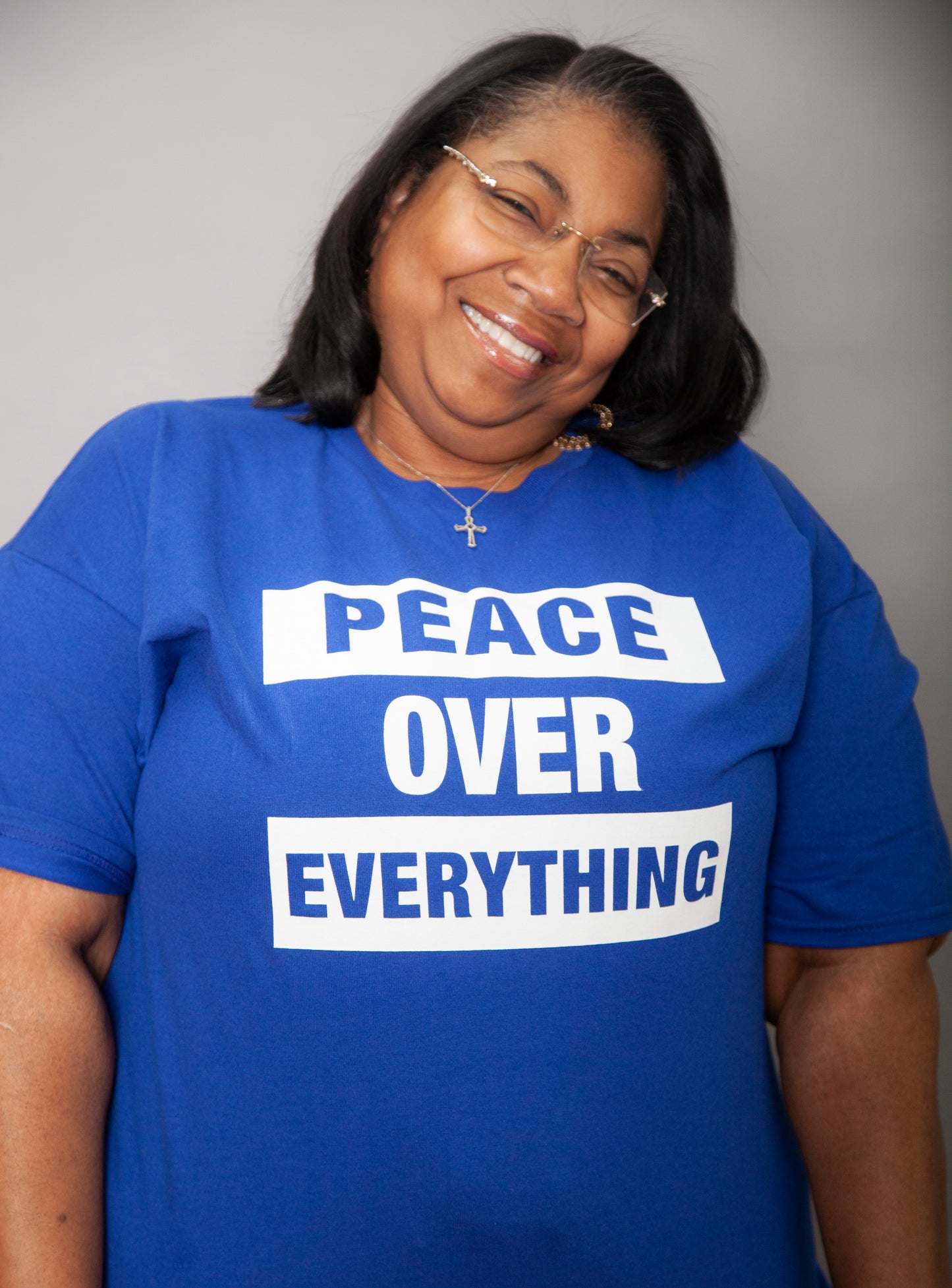 PEACE BE STILL BLUE-Peace Over Everything Tee