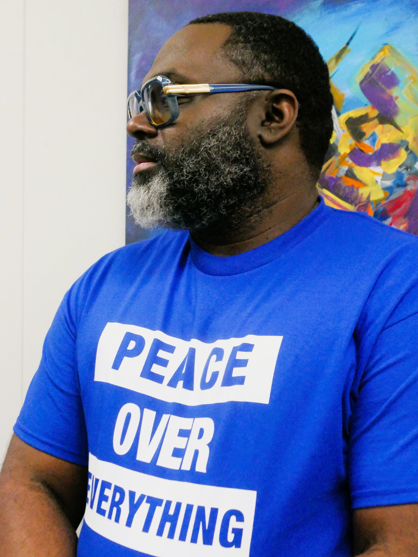 PEACE BE STILL BLUE-Peace Over Everything Tee