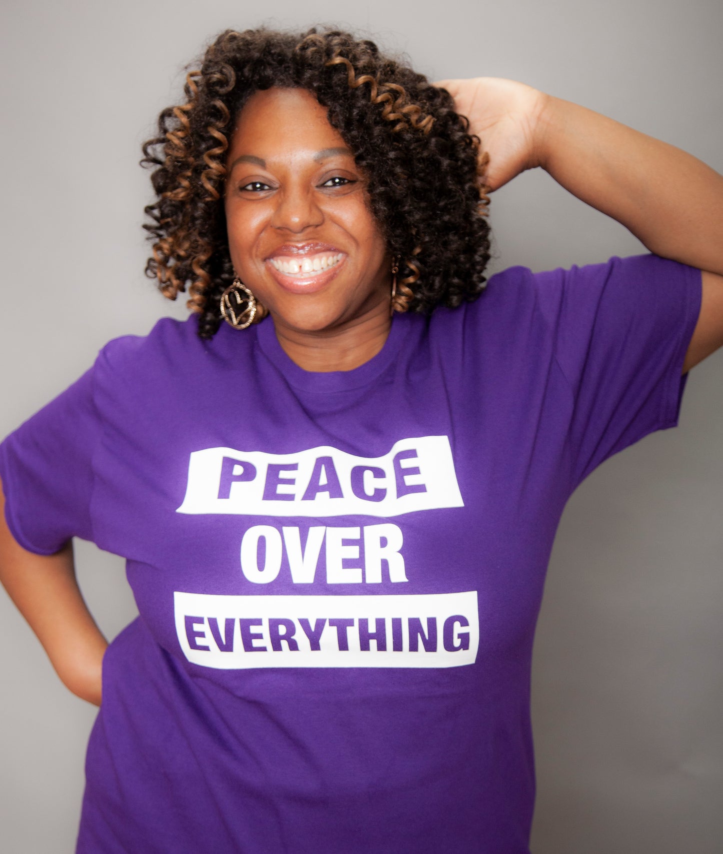ROYAL PEACE PURPLE-Peace Over Everything Tee