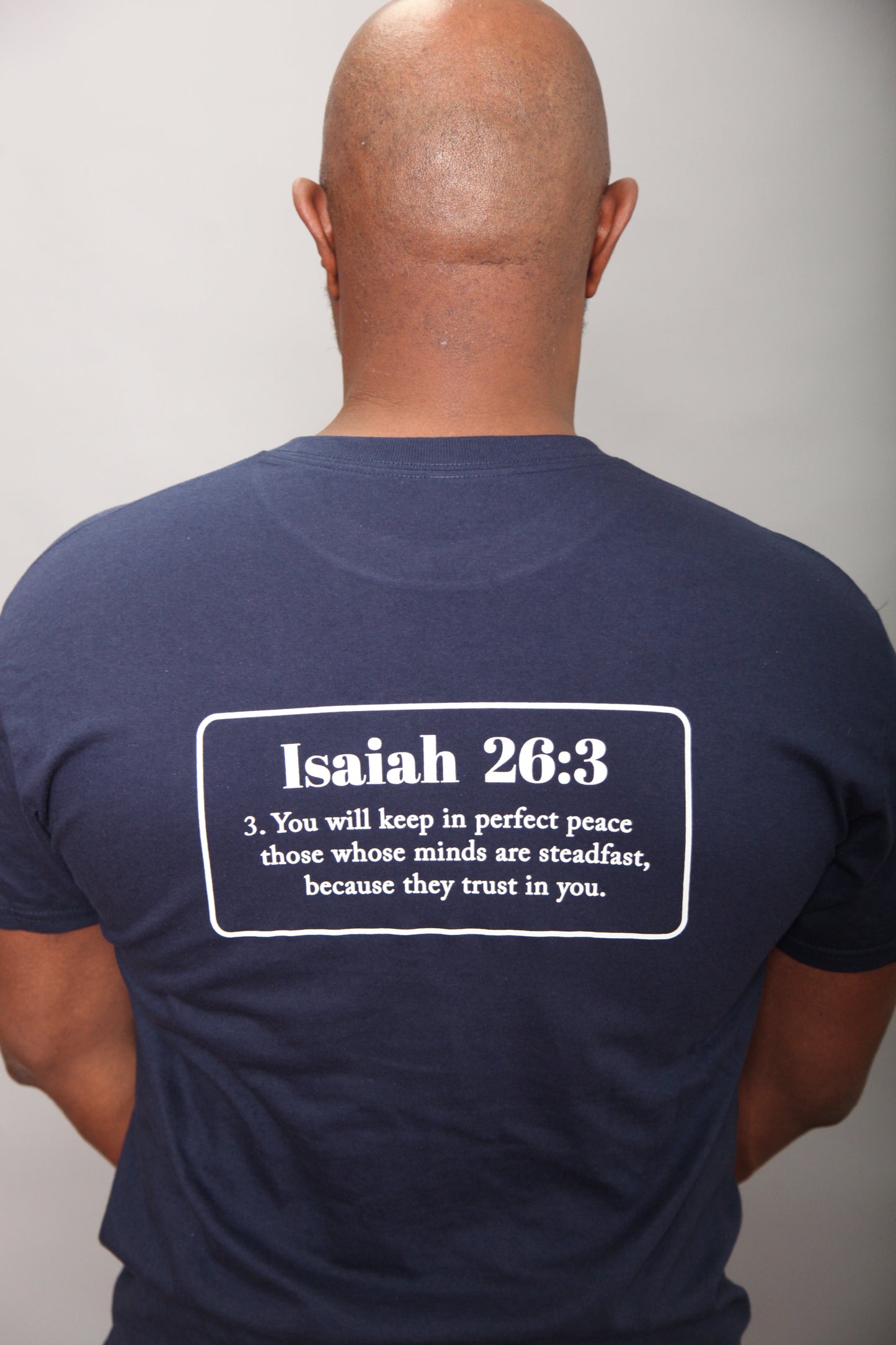 UNSHAKEN NAVY-Peace Over Everything Tee