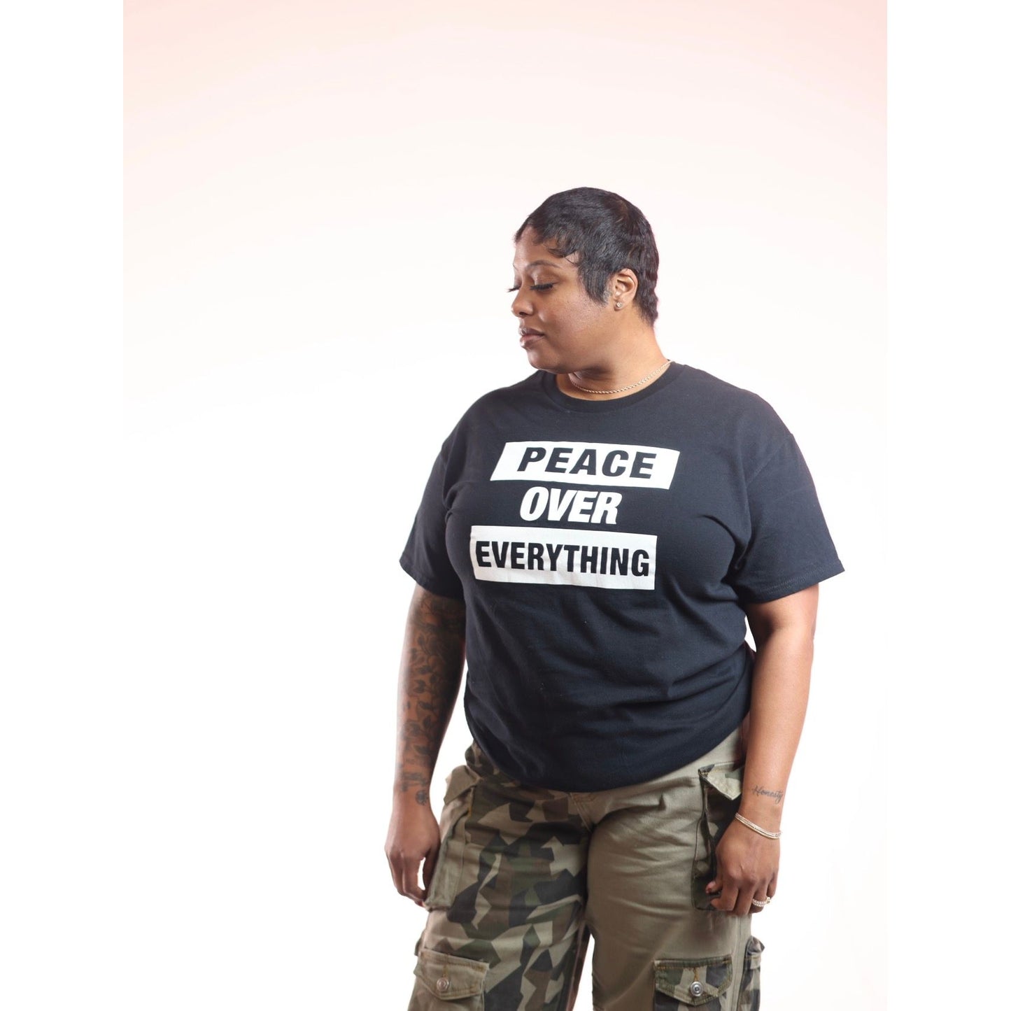SANCTUARY BLACK-Peace Over Everything Tee